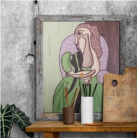 Woman holding a cat
