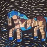 Mosaic Horse in Motion
