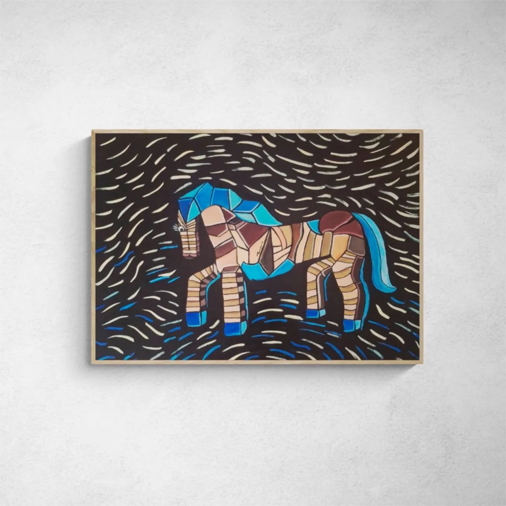 Mosaic Horse in Motion