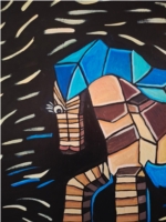 Mosaic Horse in Motion