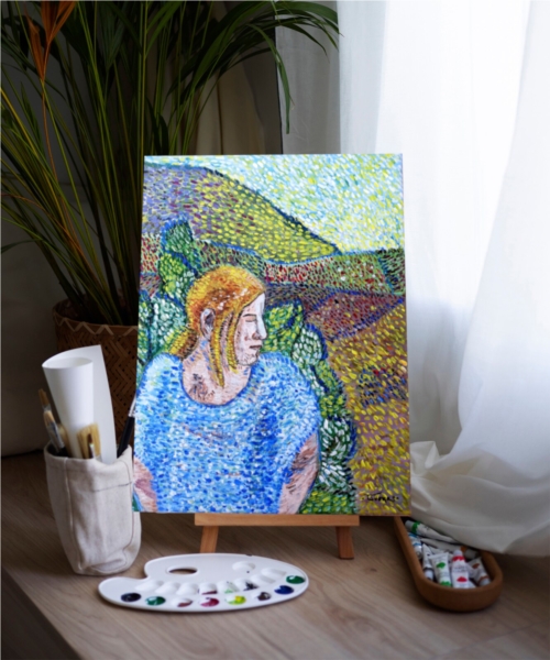 Girl in fields