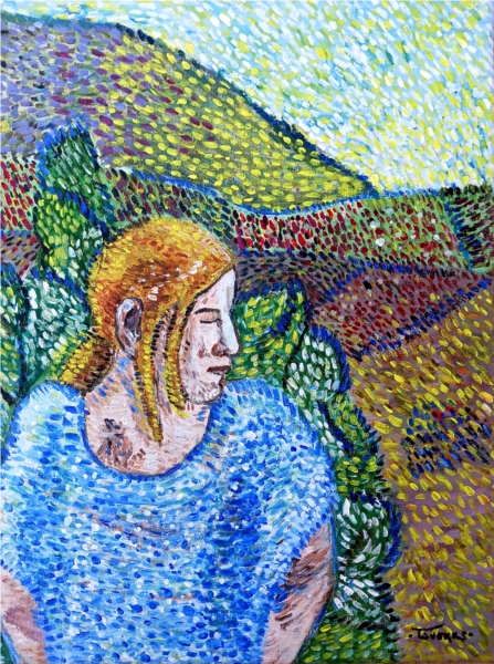 Girl in fields