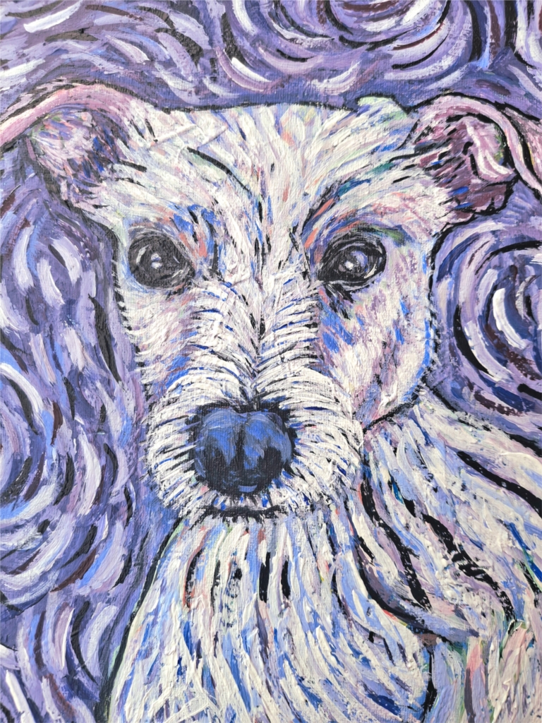 Dog lying down