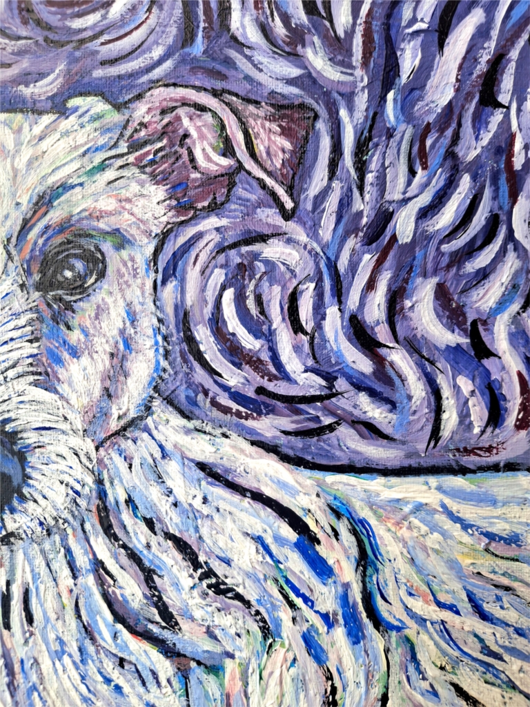 Dog lying down