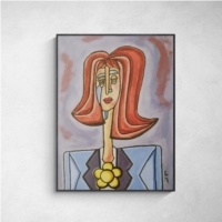 Business woman with red hair