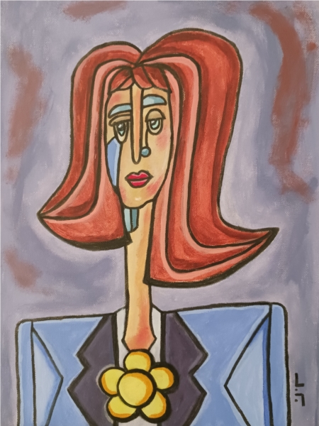 Business woman with red hair