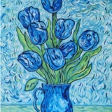 Blue tulips
