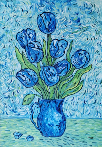 Blue tulips