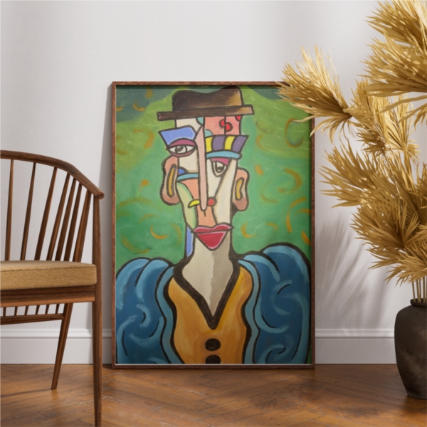 Figure with a hat