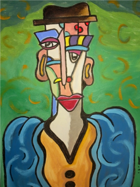 Figure with a hat