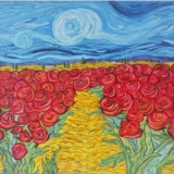 Field with roses