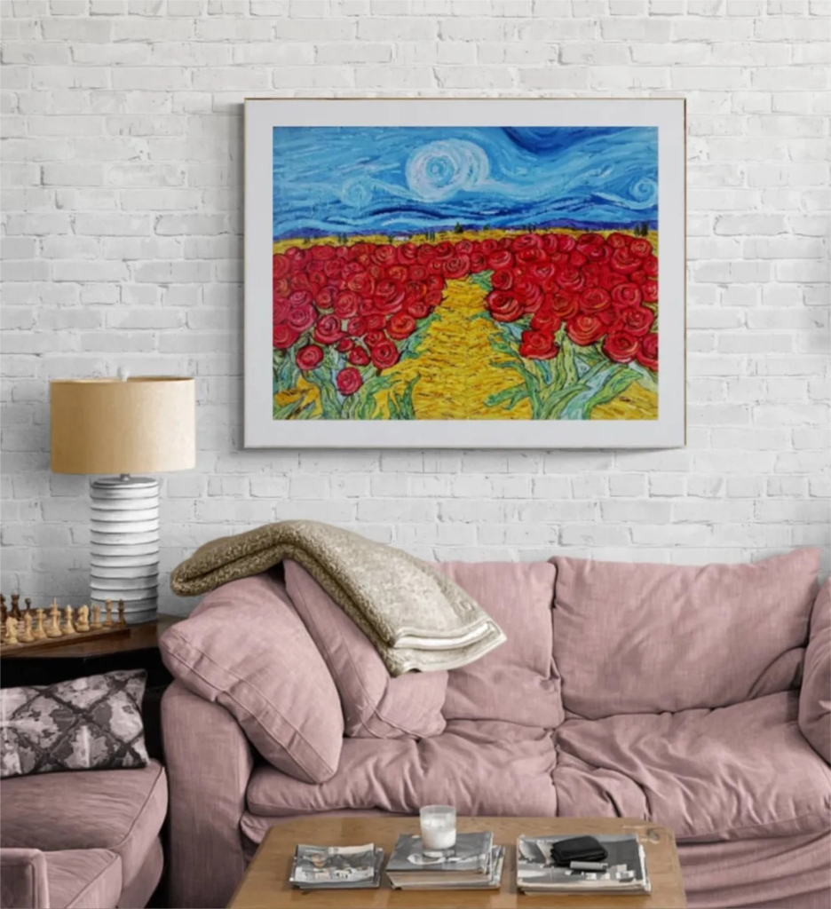 Field with roses