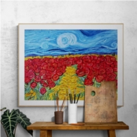 Field with roses