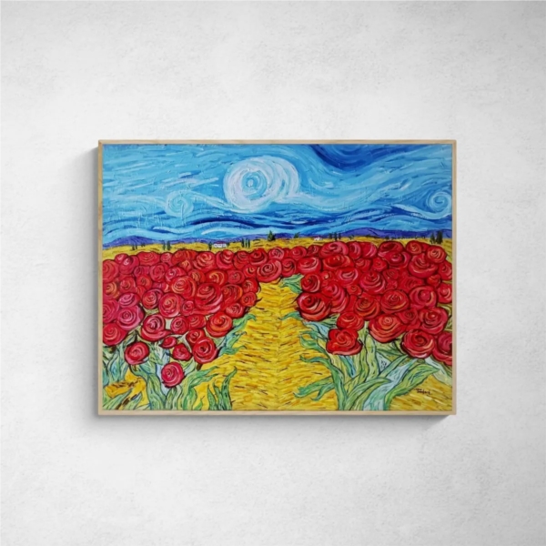 Field with roses