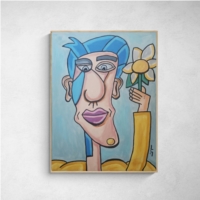 Man with flower