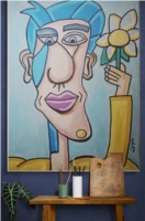 Man with flower