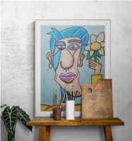 Man with flower
